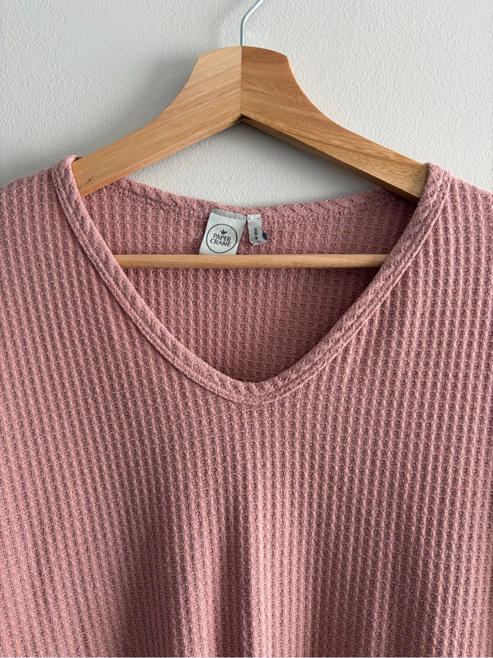 Paper Crane Waffle Knit Tied Front - Picture 2 of 4